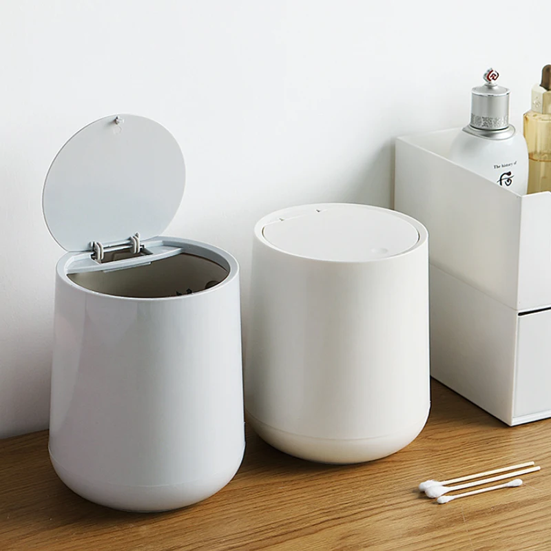 Мини настольный офисный мусорный бак нажимной тип мусорное ведро стол стоящая