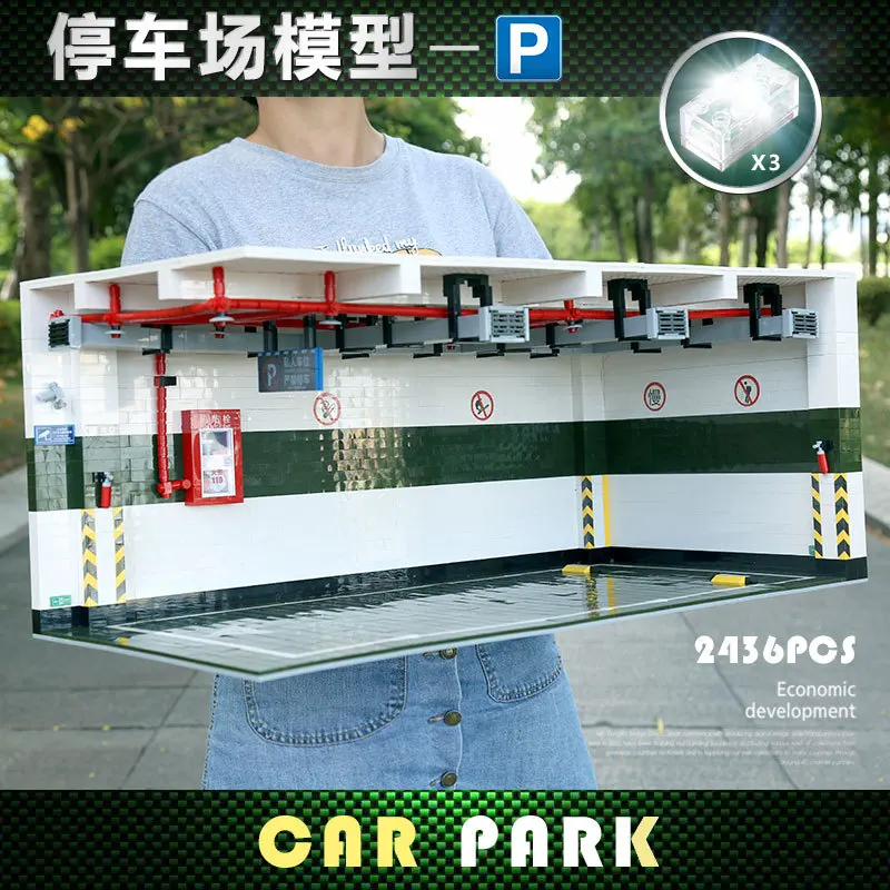 

Creative Sports Car Parking for Private Car Parks Educational Toys Creative Model Building Blocks DIY Christmas Gift