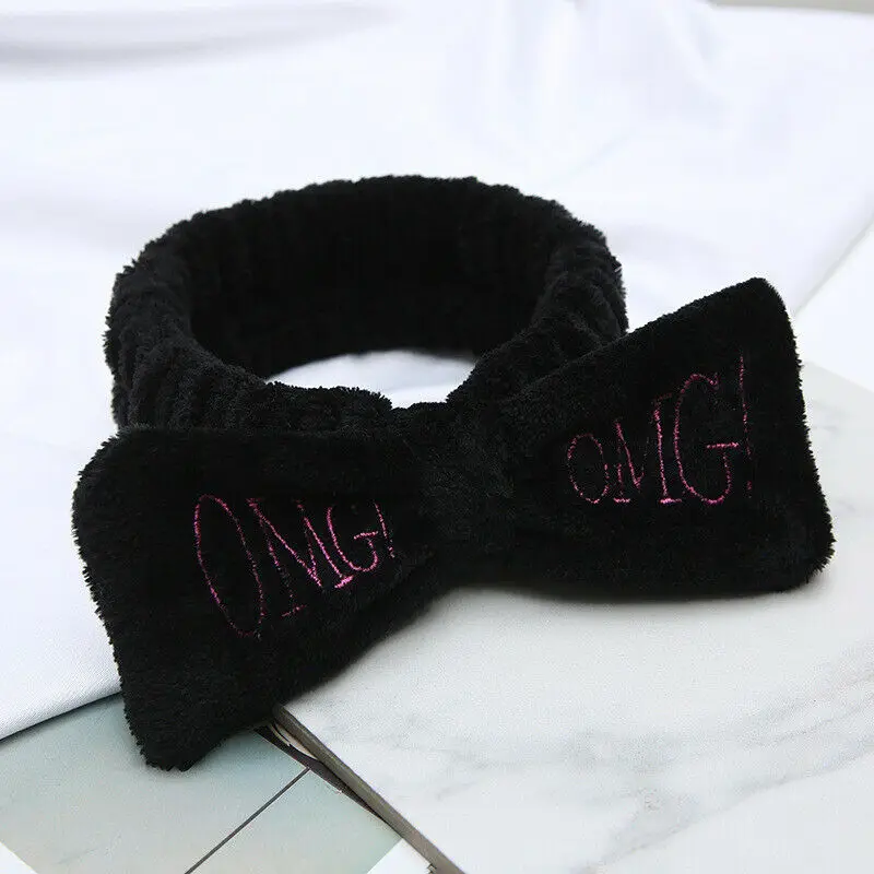 

Head Band "OMG" Coral Fleece Soft Bow Headbands For Women Girls Cute Hair Holder Hairbands Hair Bands Headwear Hair Accessories