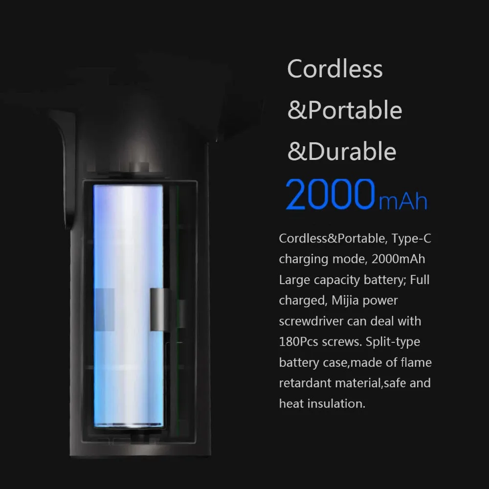 Xiaomi беспроводная аккумуляторная отвертка 3 6 V 2000mAh Li Ion 5N. m электрическая с 12 шт. S2