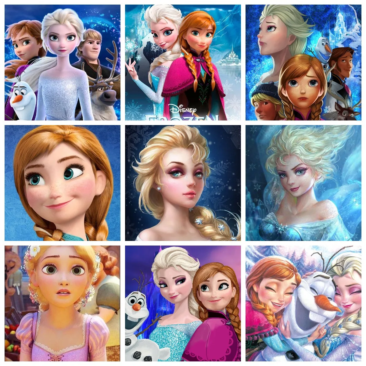 Картина из мультфильмов Disney Холодное сердце Олаф Анна Эльза принцесса сделай сам