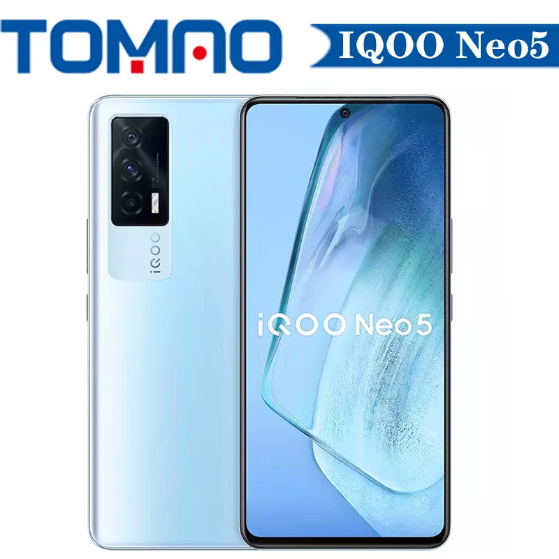 Оригинальный официальный новый смартфон Vivo IQOO Neo 5 5G с экраном 120 Гц, процессором Snapdragon 870, батареей 4400 мАч, зарядкой 66 Вт, дисплеем AMOLED 6,62 дюйма и камерой 48 Мп с поддержкой NFC.