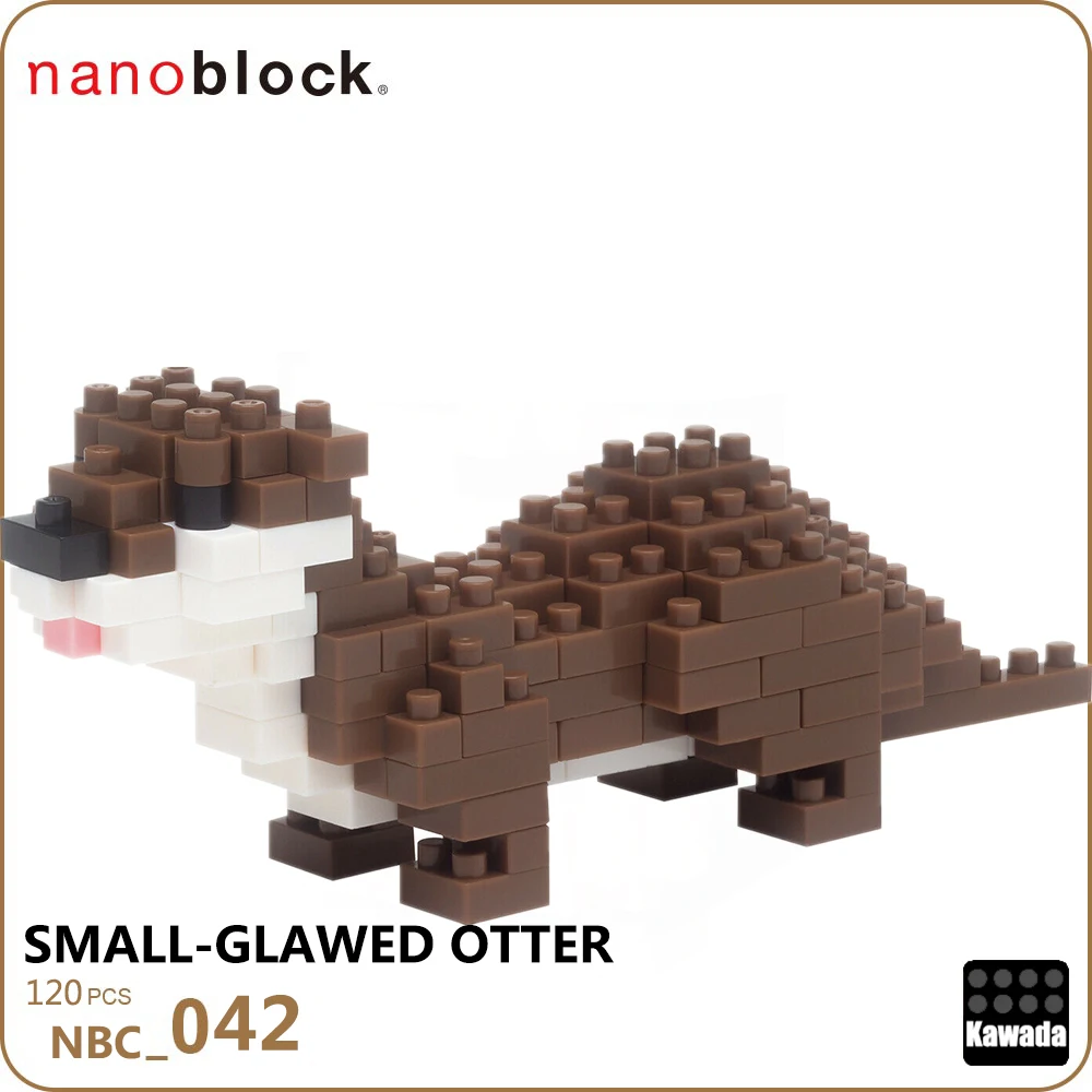 Nanoblock восточные мелкокрашеные выдры NANOBLOCK маленькие (120 штук) Мини кирпичи