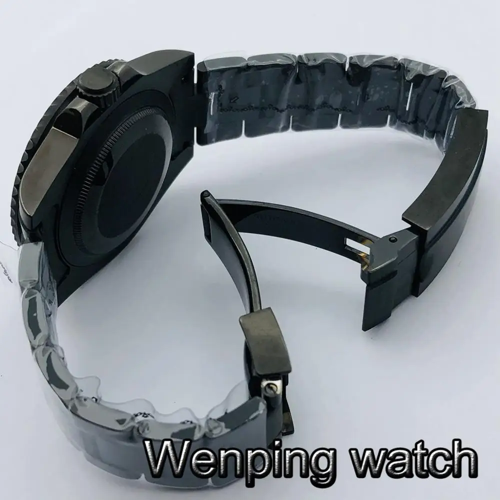 Мужские механические часы Bliger 40 мм черный PVD-чехол сапфировое стекло