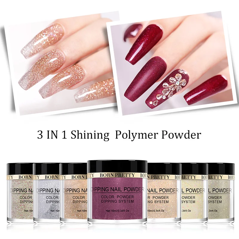 BORN PRETTY 10 мл блеск для ногтей мощность резьба удлинение окунание порошок