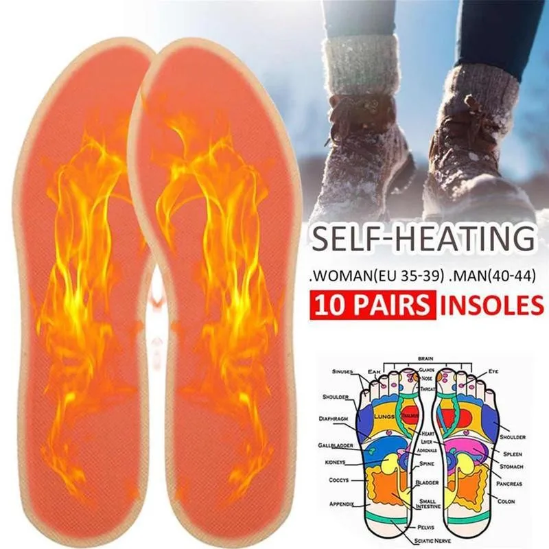 

Outdoor Pads Self-heating Insole Keep Warm Foot Paste Heated Shoe Insole Inserts Sports Hot Post Winter Heated Insoles Women Men