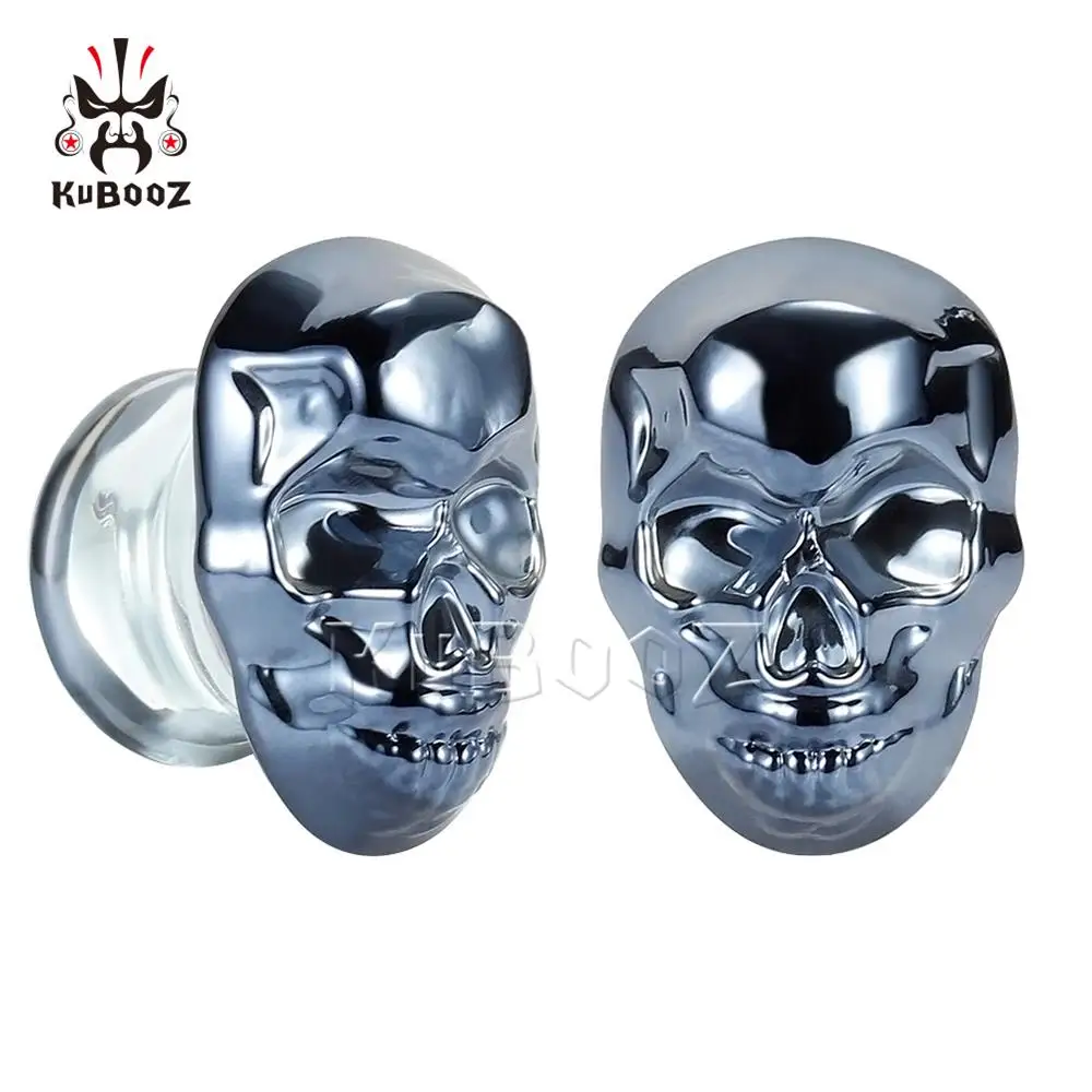 Style1 Kubooz Мода Sull логотип пирсинг пробки туннели телесные серьги ювелирные изделия подарок для тела унисекс серьги-гвоздики с драгоценными камнями продавать по паре - Окраска металла: Style1