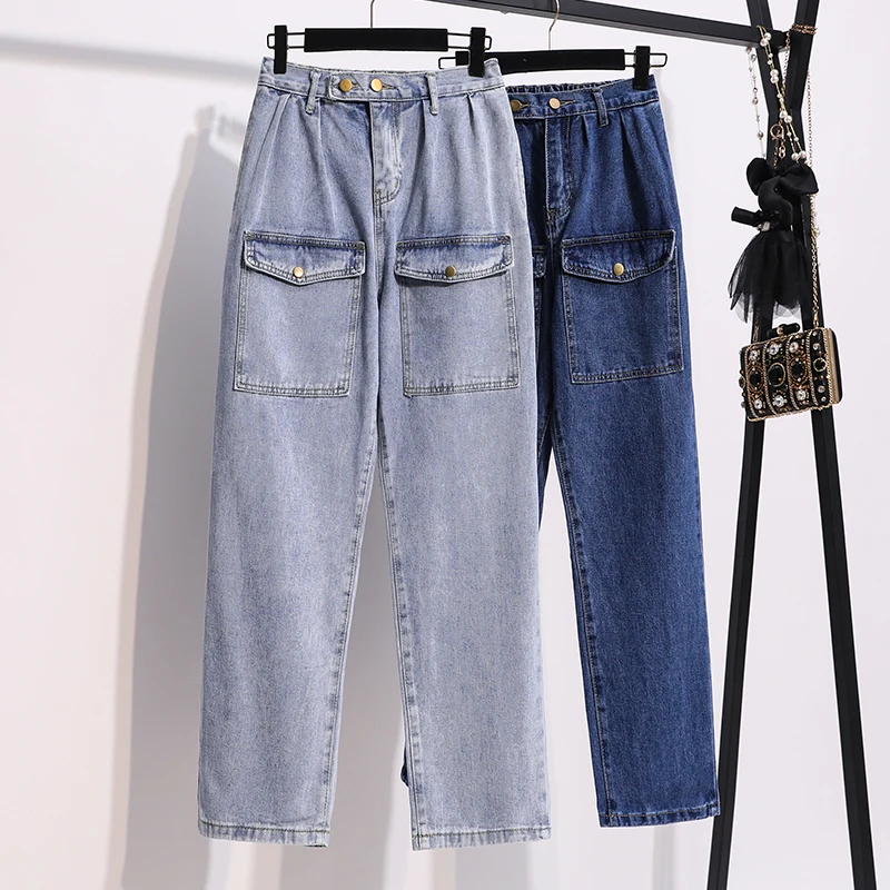 

Denim Pants Female High Waist Woman Plus Large Size Boyfriend Jeans For Women'S Clothing 2020 Trouser Oversize D0264