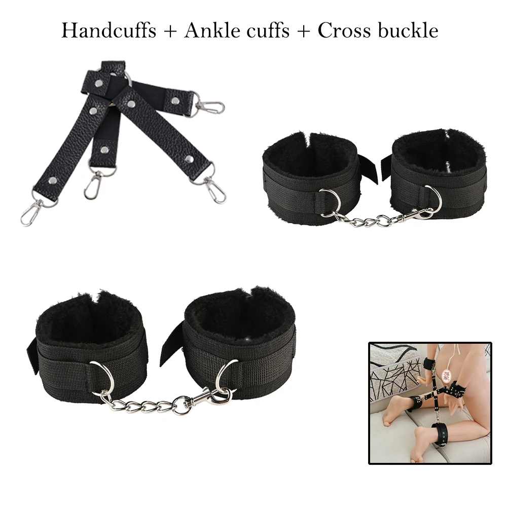 Набор БДСМ для взрослых секс-игрушки пар наручники зажимы сосков шлепки весло