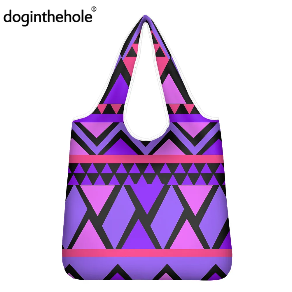 

Doginthehole, Африканские Этнические Племенные стильные хозяйственные сумки, экологически чистые складные сумки для супермаркетов большой вмес...