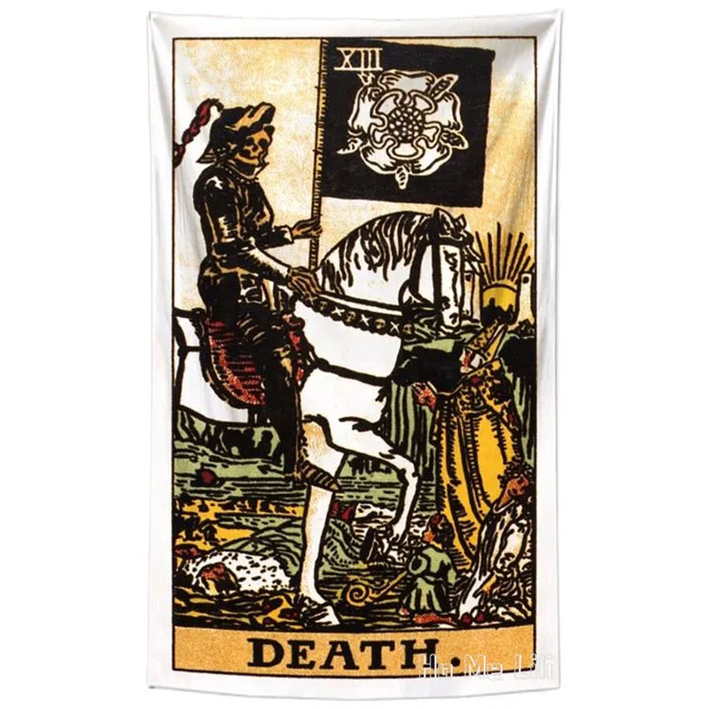 

Настенный Гобелен The Tarot Card Death By Ho Me Lili для домашнего интерьера, эстетический Декор