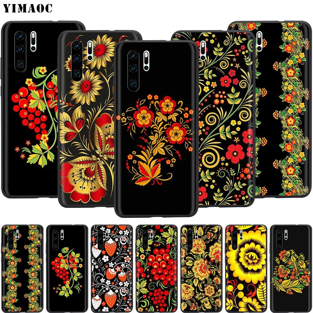 Силиконовый чехол YIMAOC Khokhloma для Huawei Honor 6a 7a 7c 7x8 9 10 Lite Pro Y6 2018 2017 Prime | Мобильные