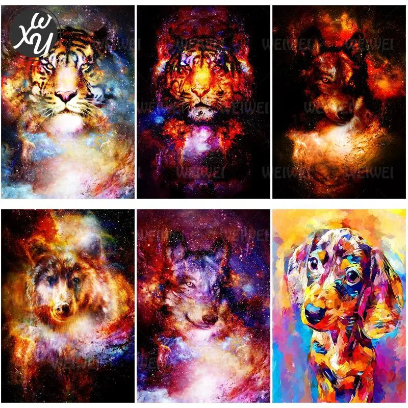 Наборы для алмазной живописи 5D взрослых магическое пространство тигр волк