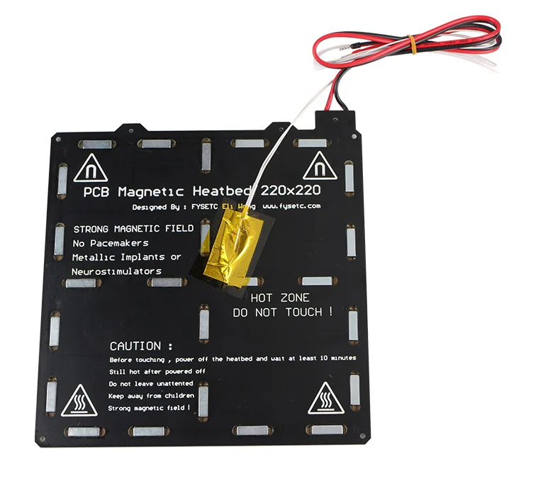 Магнитная печатная плата hot bed 220*220 мм 24 В для MK3 Prusa i3 Anet A8 plus | Компьютеры и офис