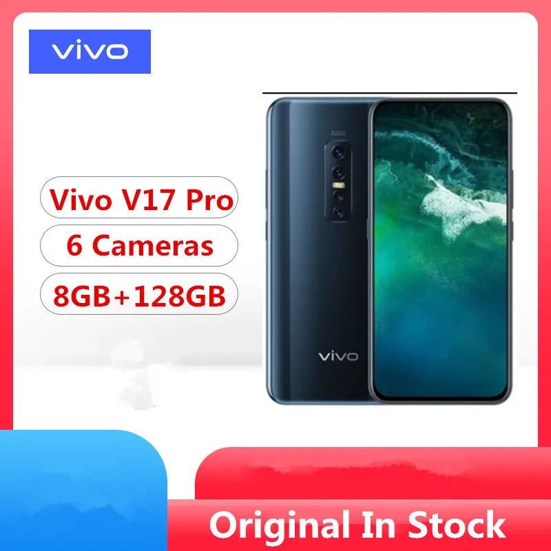 Международная версия смартфона Vivo V17 PRO 4G LTE Snapdragon 675 6 44 дюйма Super AMOLED 8 ГБ ОЗУ 128 Гб