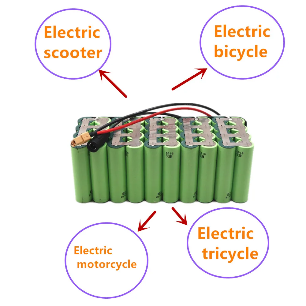 

Original T-type 36V Battery 10S4P 74Ah Battery Pack 1000W High Power Battery 36V 74000mAh Electric Bicycle BMS + 42v Charger