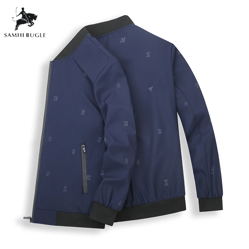 

plus size 7XL 8XL autumn jacket men Letter print fashion casual jacket men Silky and comfortable fabric mens jackets and coats