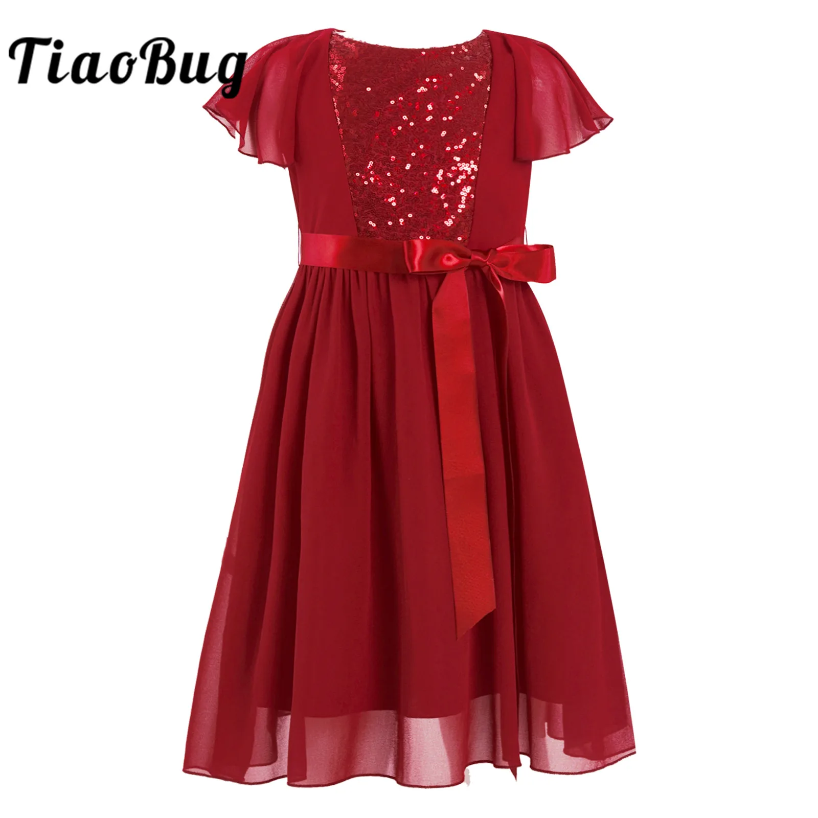 

Sequins Flower Girls Dress for Wedding Evening Children Princess Party Pageant Dress Kids Dresses for Girls Formal Prom Gown