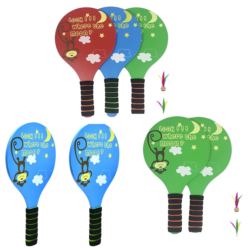 

Kids Badminton Rackets Set Paddle Ball Game Set Indoor Outdoor Sports Toy Fun Paddle Ball Game for Kids and Adults