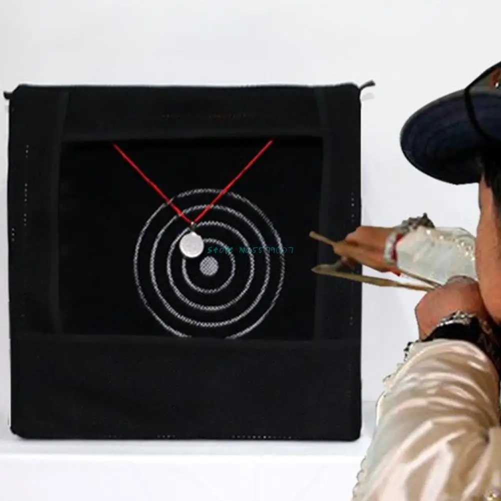 

1Pc Target Box Foldable Mute Slingshot Target Case Funny Game Tool (Black)