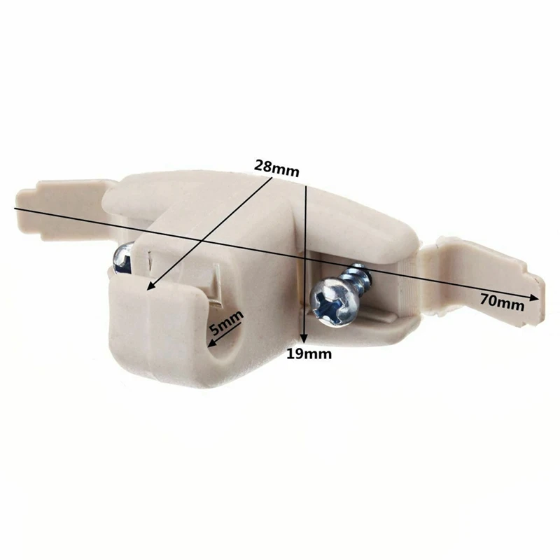 

2X XENON HID H7 Bulb Holders White Adaptors for BMW E46 3 Series 325Ci 325I & 2X Beige Sun Visor Clip Holder Bracket