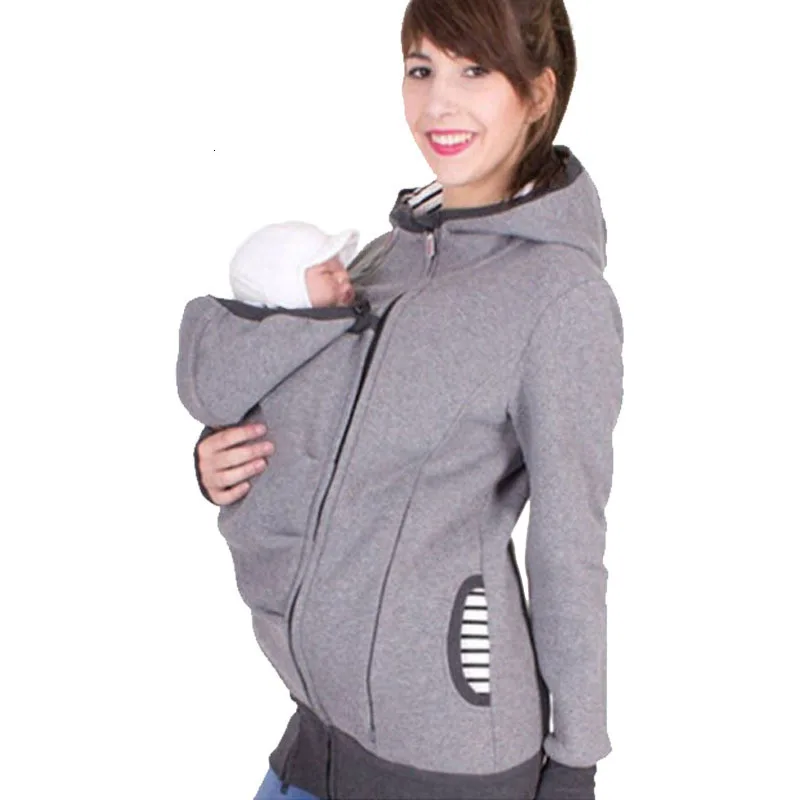 New Explosion Models Of Autumn And Winter Threein One Multifunction Mother Kangaroo Sweatshirt Coat Women Clothing Nursing Top | Мать и