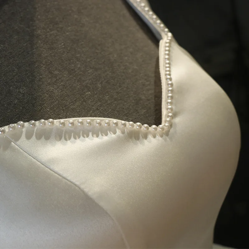 Винтажное свадебное платье французского атласа 2020 новинка Хепберн Ретро стиль