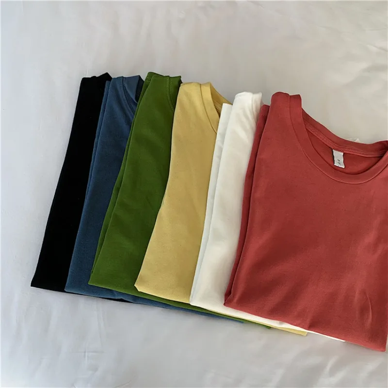 

T-shirt for Women 2021 New Korean Style Summer Internet Celebrity Same Simple Loose Temperament All-Matching Figure Flattering