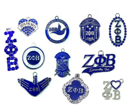 12 стилей греческие буквы сплав Zeta Phi Beta Sorority кулон подвески для DIY браслет