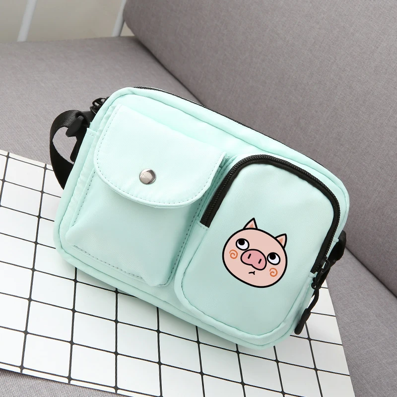 Милая женская брендовая сумка мессенджер с милой Свинкой водонепроницаемая