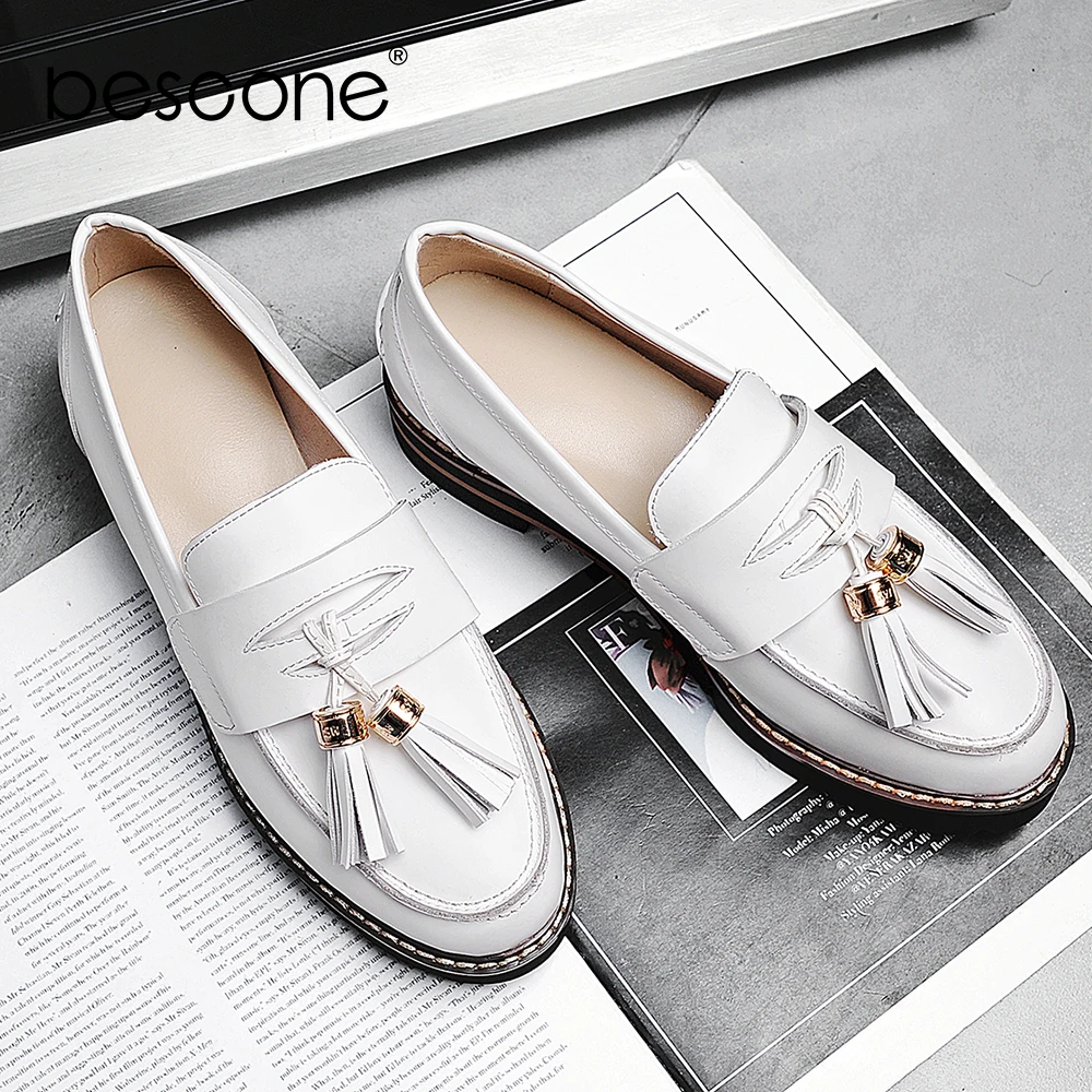 BESCONE/Новые модные женские туфли-лодочки высококачественные туфли из коровьей