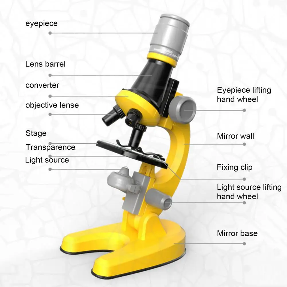 1200X Портативный биологический эксперимент микроскоп школьный научные