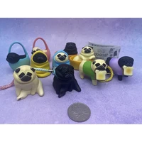 the dog refuse to walk pugs daily life series gashapon toys 10 type creative cute model desktop ornament toys