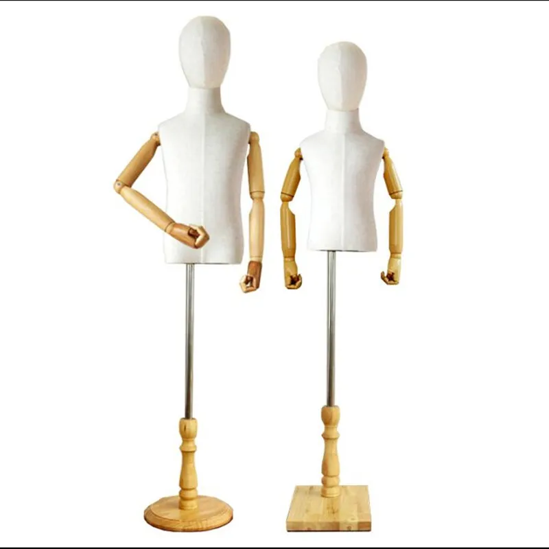 Детский Манекен-тело в полустиле От 2 до 4 лет реквизит для одежды белая ткань