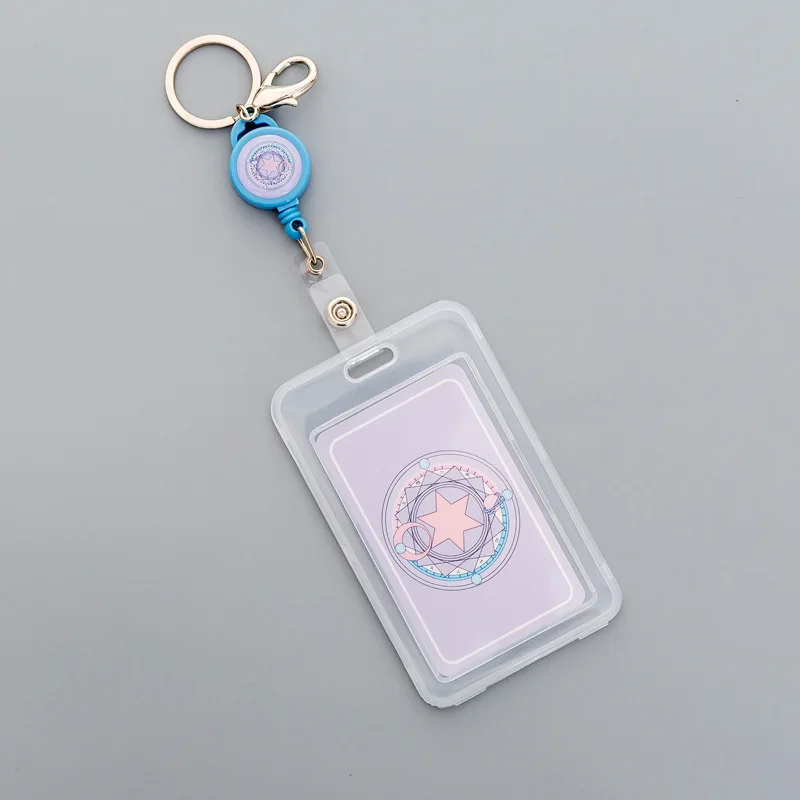 

4pcs Women Men Business Card Holder Cartoon Cute Retractable Credit Card Holders Bank ID Holders Badge Child Bus Card Cover Case