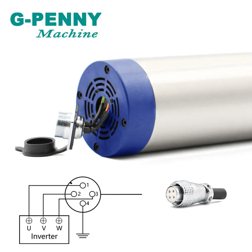 

New Product ! 220V 2.2KW ER20 CNC Air Cooled Spindle Motor 80mm Air Cooling 4Bearings CNC Motor Spindle & 80mm aluminum bracket