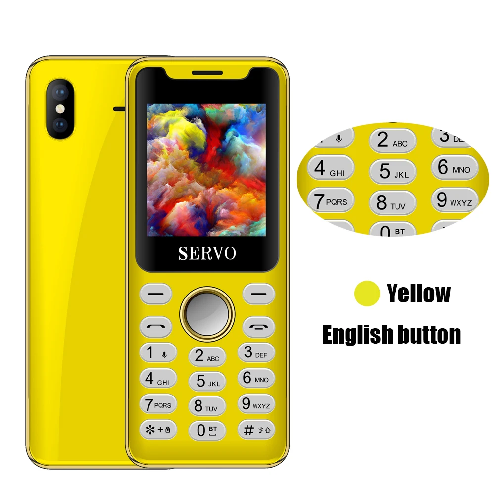 Yellow Englishbutton SERVO M6 Magic Voice Mini сотовый телефон 1," Bluetooth Dialer One Key recorder cellular GPRS самый маленький мобильный телефон русский язык - Цвет: Yellow Englishbutton