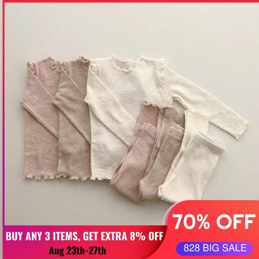 Детские пижамы комплект одежды для маленьких девочек милая одежда сна детские