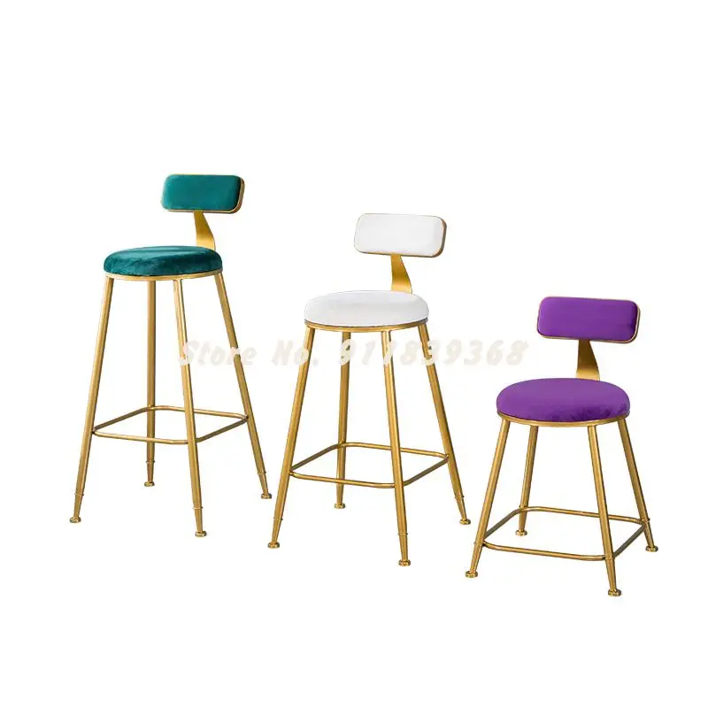 Простой Металлический барный высокий стул для отдыха американский железный