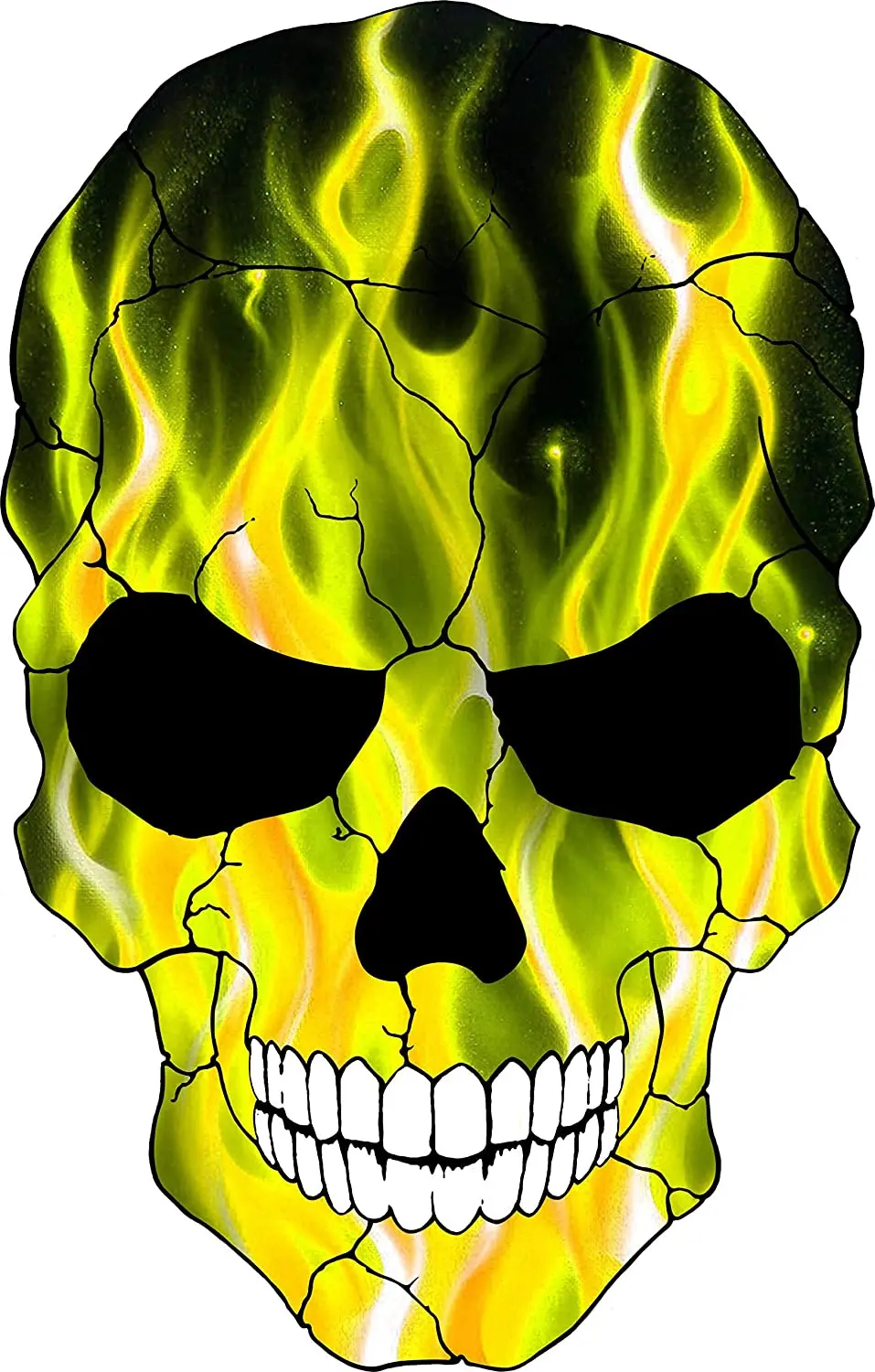 

Fuzhen Boutique Decals Exterior Accessories Creative Car Stickers Colorful Firework Skull Waterproof Window Decal