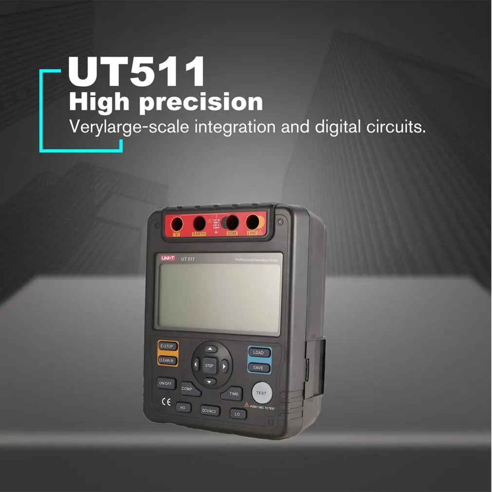 UNI-T UT511 1000 в 10 Ом цифровой фотометр Мегаомметр Низкий омметр Омметр вольтметр с