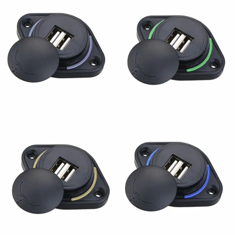 Автомобильный Зарядное устройство с двумя портами USB универсальный 12 24V Мощность