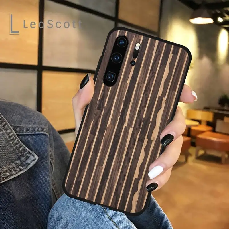 

Elegant wood grain light luxury style Phone Case For Huawei honor Mate P 9 10 20 30 40 Pro 10i 7 8 a x Lite nova 5t