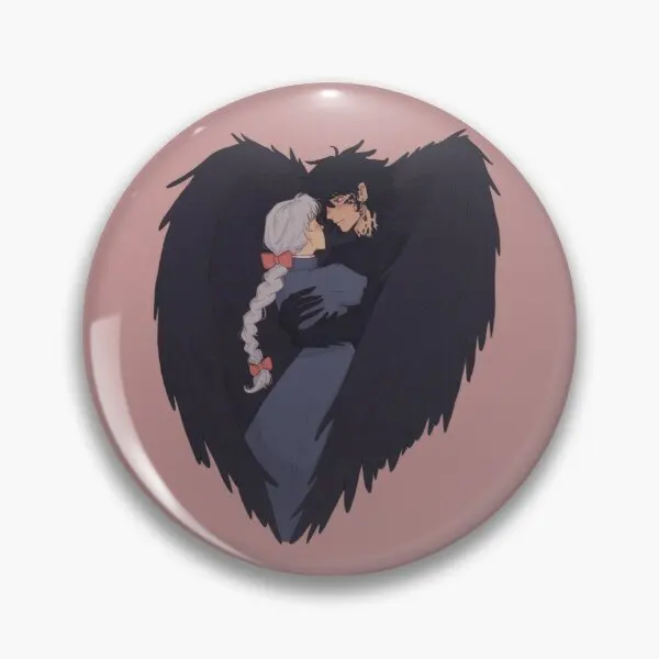 

Мягкая булавка Howl And Sophie In Love, милая креативная бижутерия из мультфильма, модная булавка для воротника, шляпы, лацкана, металлическая брошь д...