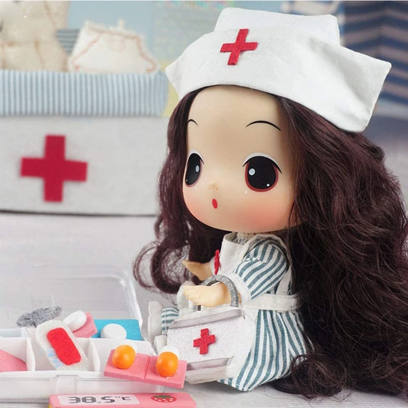 

Nurse Dress Up DIY Toys Girl Princess Rag Dolls Vinyl Kids Toy 54DA