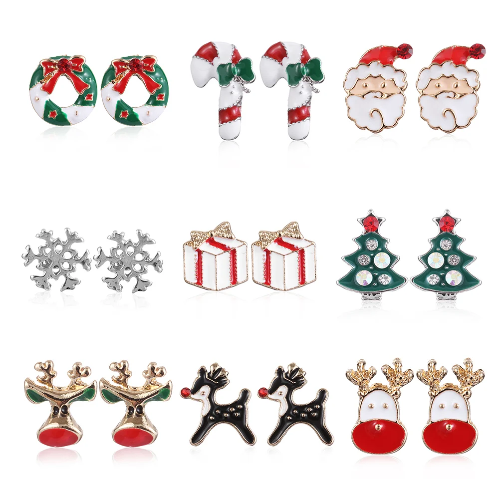 2019 рождественское ювелирное изделие Милая елка олень колокольчики Конфета эмаль