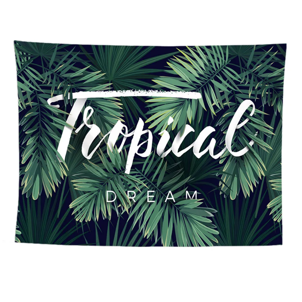 Зеленый элемент растений гобелен лампа струна Гостиная Спальня украшение #