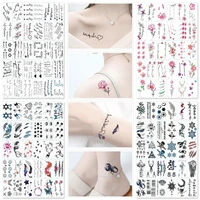 30pcsset no repeat temporary tattoo stickers waterproof tattoos for women sexy arm clavicle body art hand foot for girl men