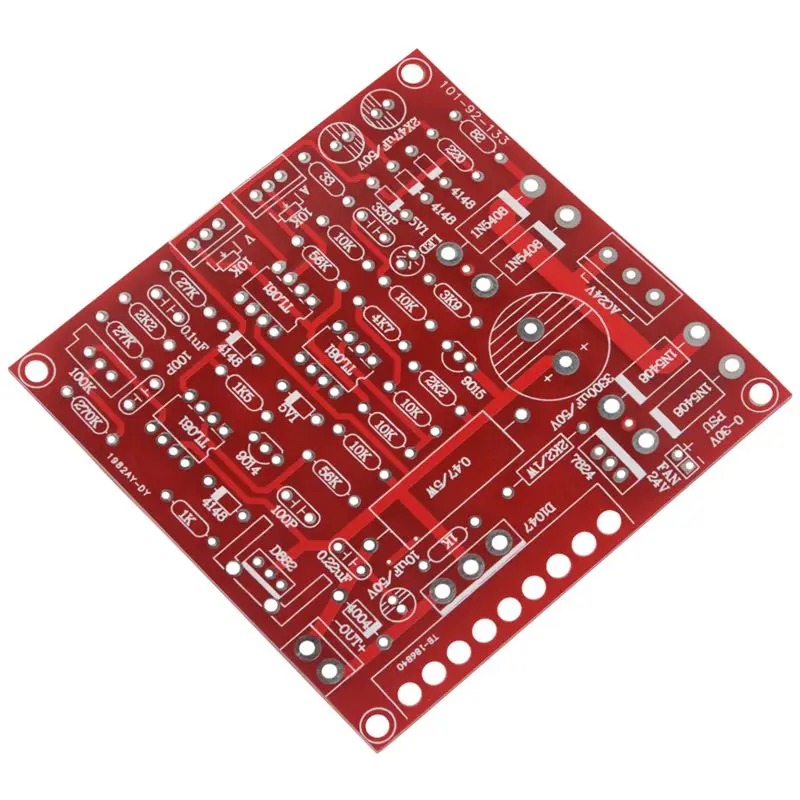 Красный 0 30V 2mA 3A непрерывно регулируемый DC Регулируемый источник питания DIY Kit