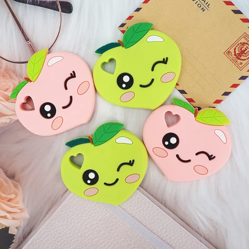 

Chenkai 5PCS Silicone peach Teether Toys Chewable Fruits Shape Products Nursing Gift Accessory BPA free